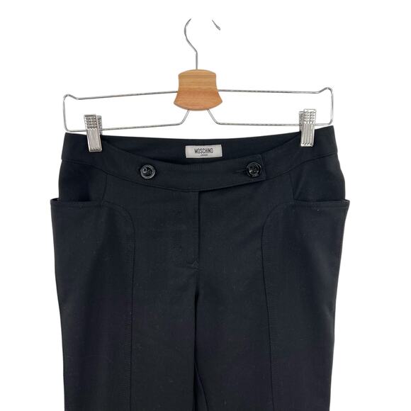 Moschino Jeans‎ Donna Dress Pants Trousers Double Button Waist Black Size US 4 - Picture 4 of 15